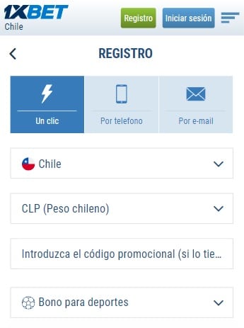 Registro en 1xBet a Través del Móvil. Cómo Registrarse en 1xBet Desde un Dispositivo Móvil