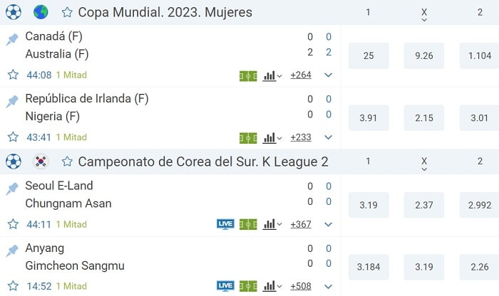 Apuesta en 1xBet Streaming