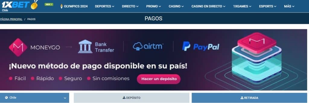 cómo retirar en 1xbet
