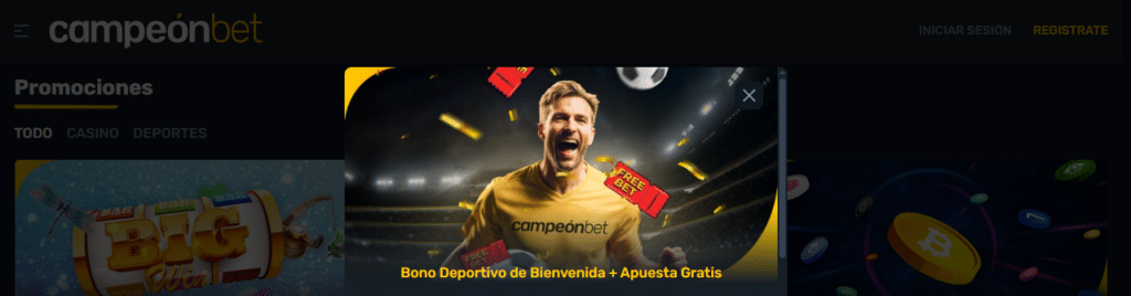Bono de bienvenida Campeónbet