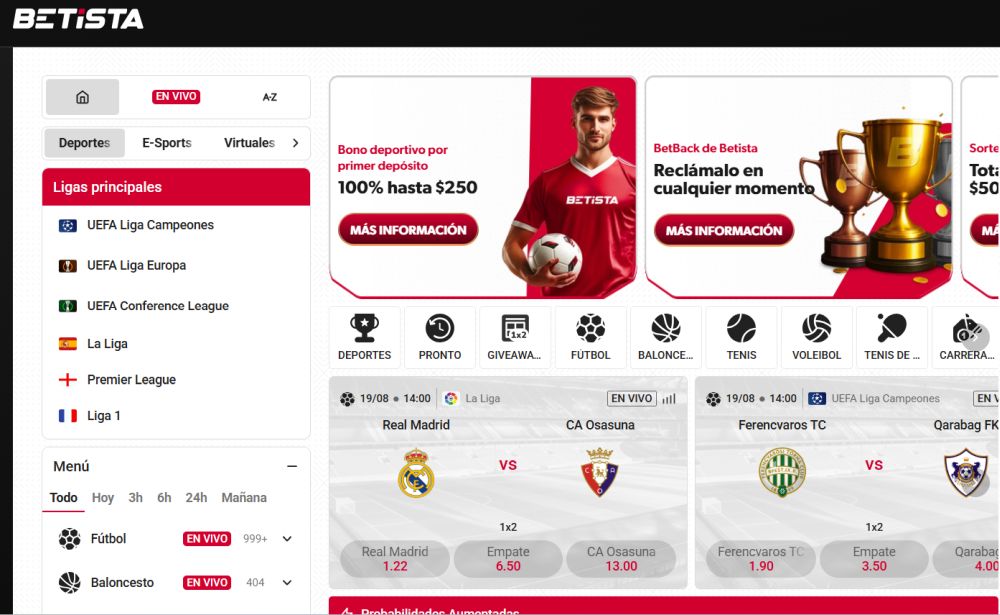 Código promocional Betista