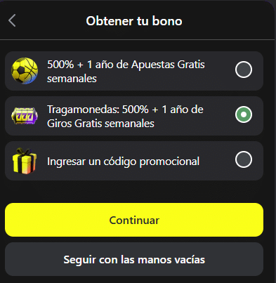 Código promocional Parimatch