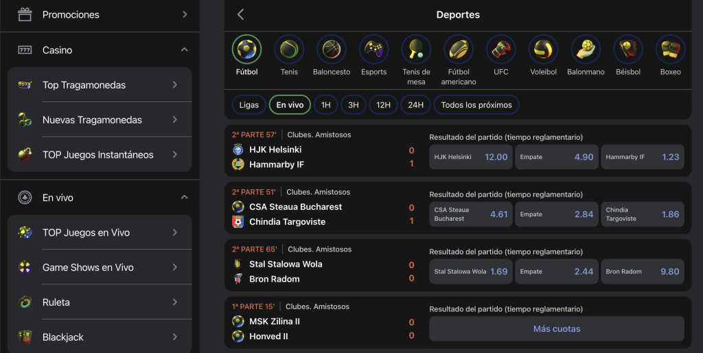 Parimatch opiniones Deportes